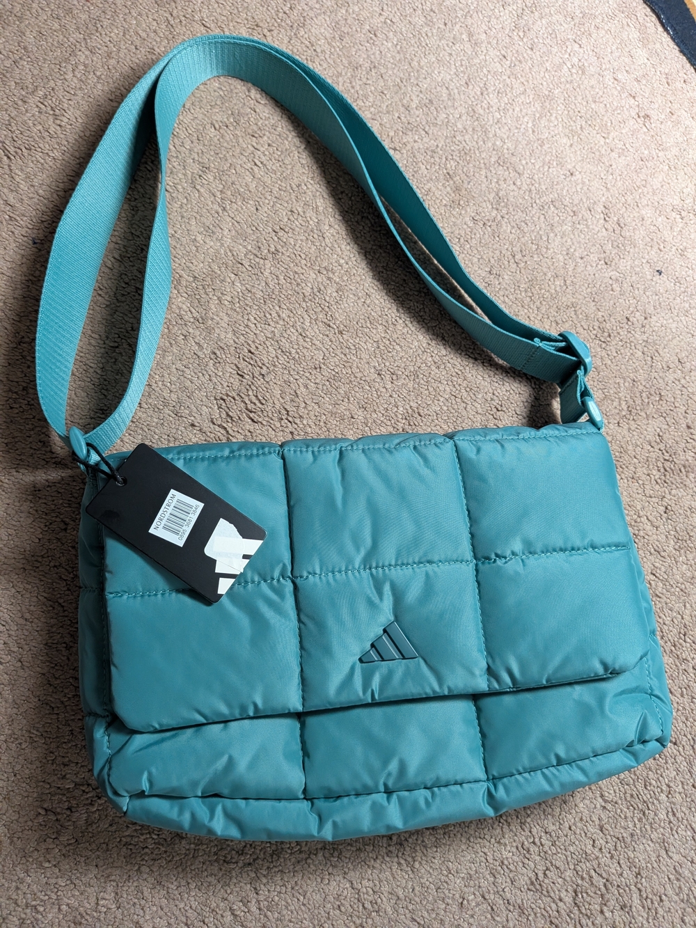 adidas Teal Quilted Shoulder Crossbody Bag